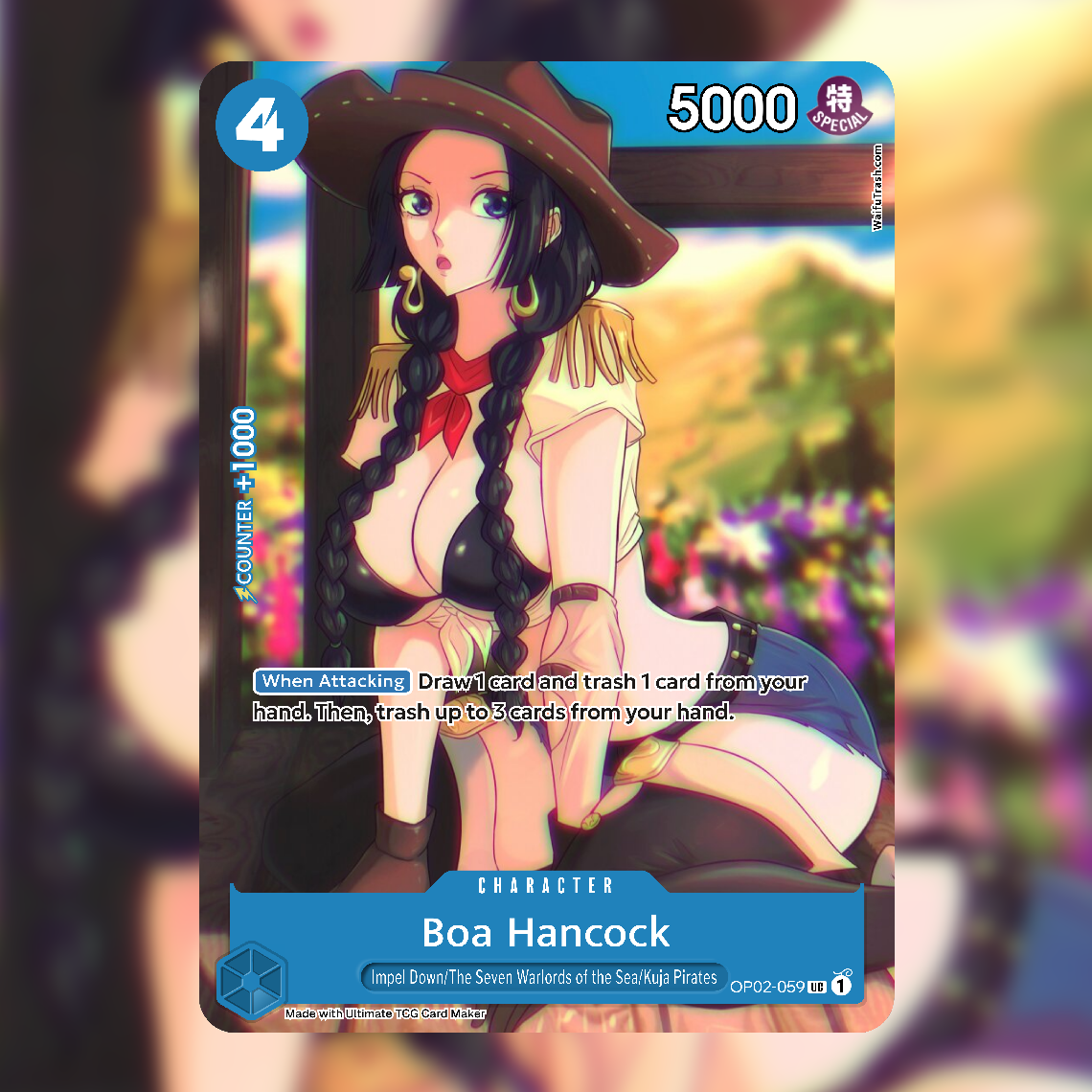 Boa Hancock One Piece Waifu Trading Card Holofoil