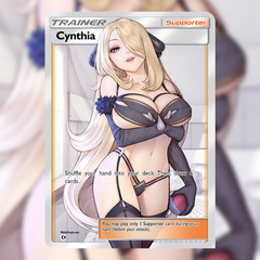 Cynthia Full Art   Waifu Trading Card Holofoil