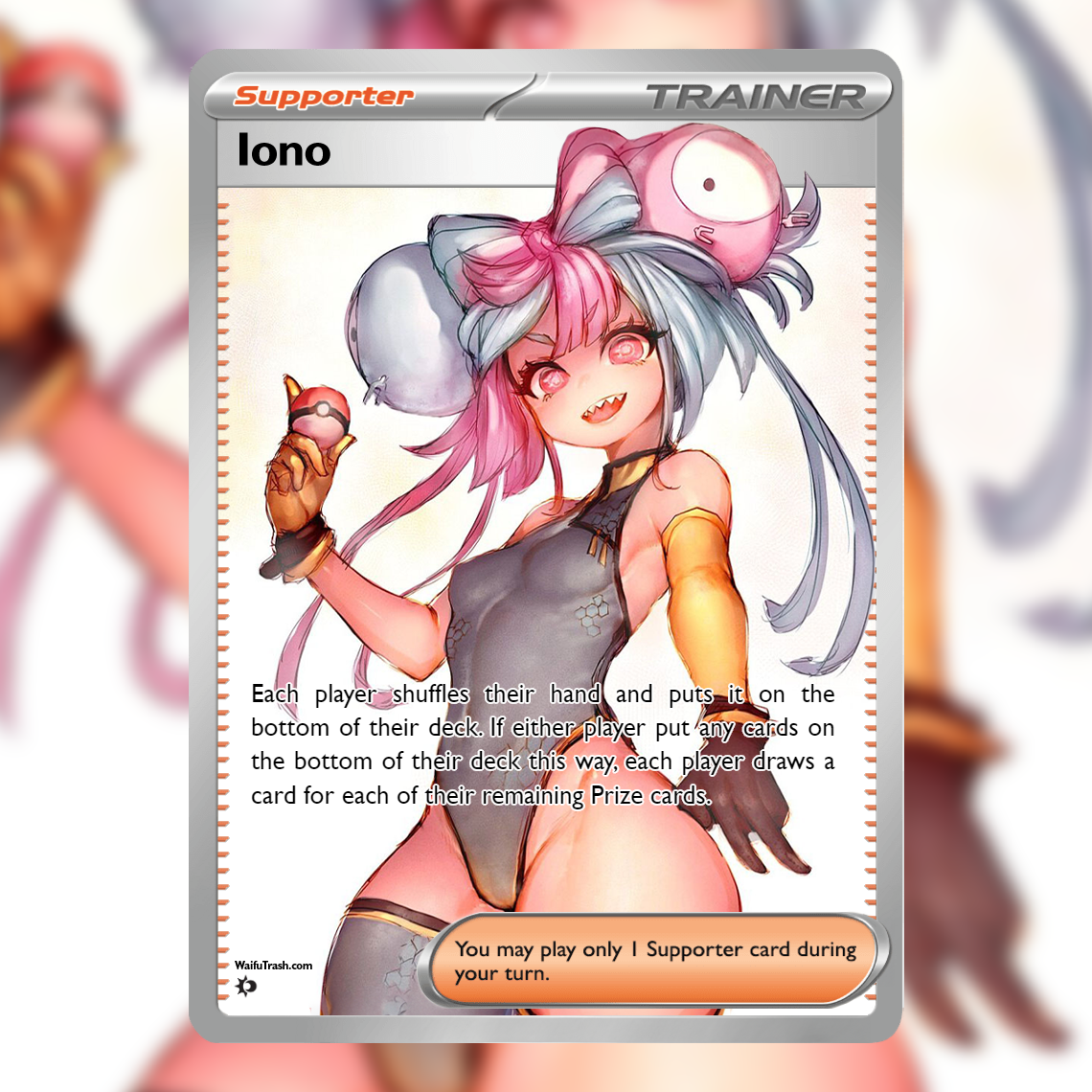 Iono Full Art   Waifu Trading Card Holofoil