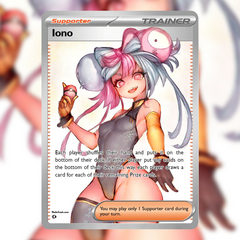 Iono Full Art   Waifu Trading Card Holofoil