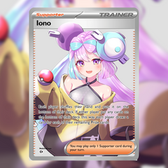 Iono Full Art   Waifu Trading Card Holofoil
