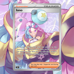 Iono Full Art   Waifu Trading Card Holofoil
