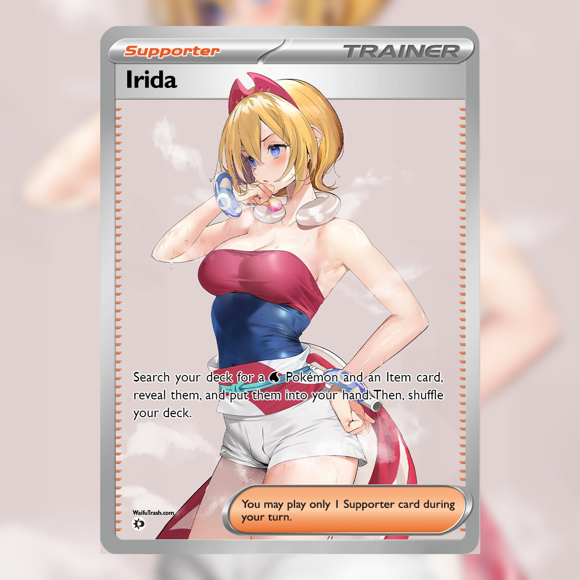 Irida Full Art   Waifu Trading Card Holofoil