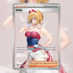 Irida Full Art   Waifu Trading Card Holofoil