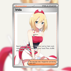 Irida Full Art   Waifu Trading Card Holofoil
