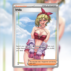 Irida Full Art   Waifu Trading Card Holofoil