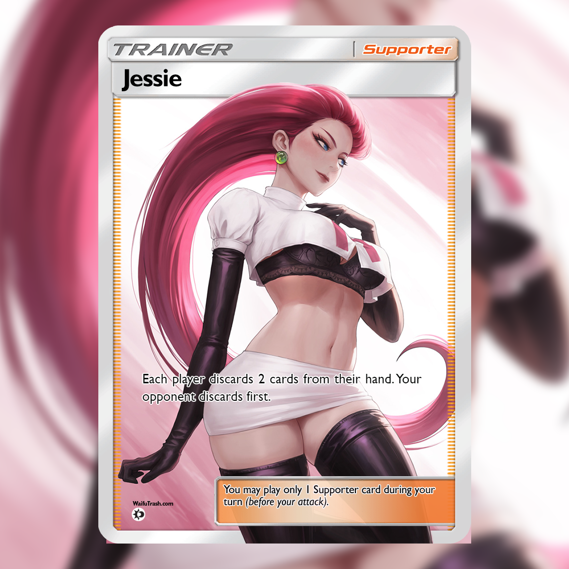 Jessie Full Art   Waifu Trading Card Holofoil