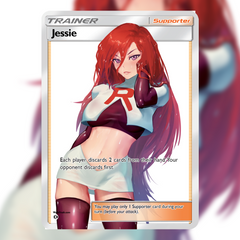 Jessie Full Art   Waifu Trading Card Holofoil
