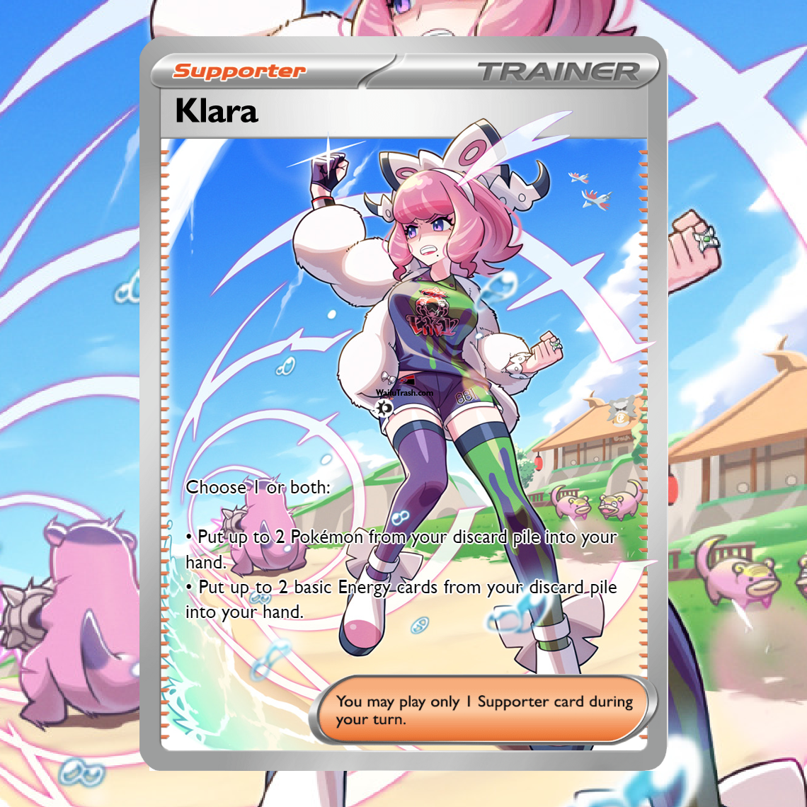 Klara Full Art   Waifu Trading Card Holofoil