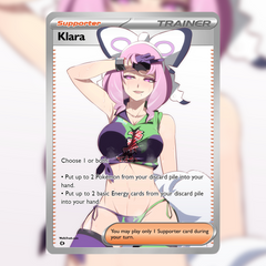 Klara Full Art   Waifu Trading Card Holofoil