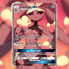 Lopunny VMAX Furry Full Art   Waifu Trading Card Holofoil