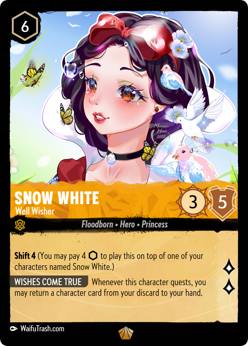 Snow White Lorcana Waifu Trading Card Holofoil