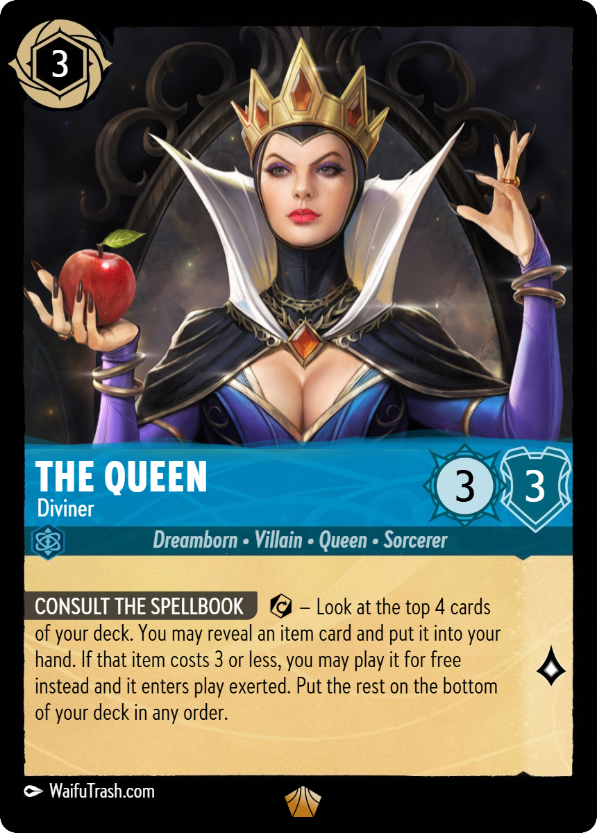 The Queen Lorcana Waifu Trading Card Holofoil