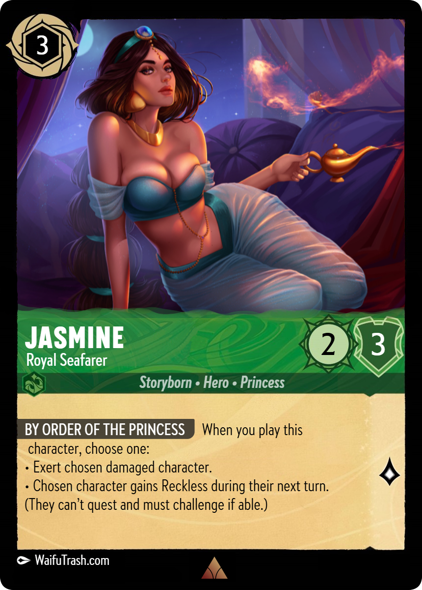 Jasmine Lorcana Waifu Trading Card Holofoil