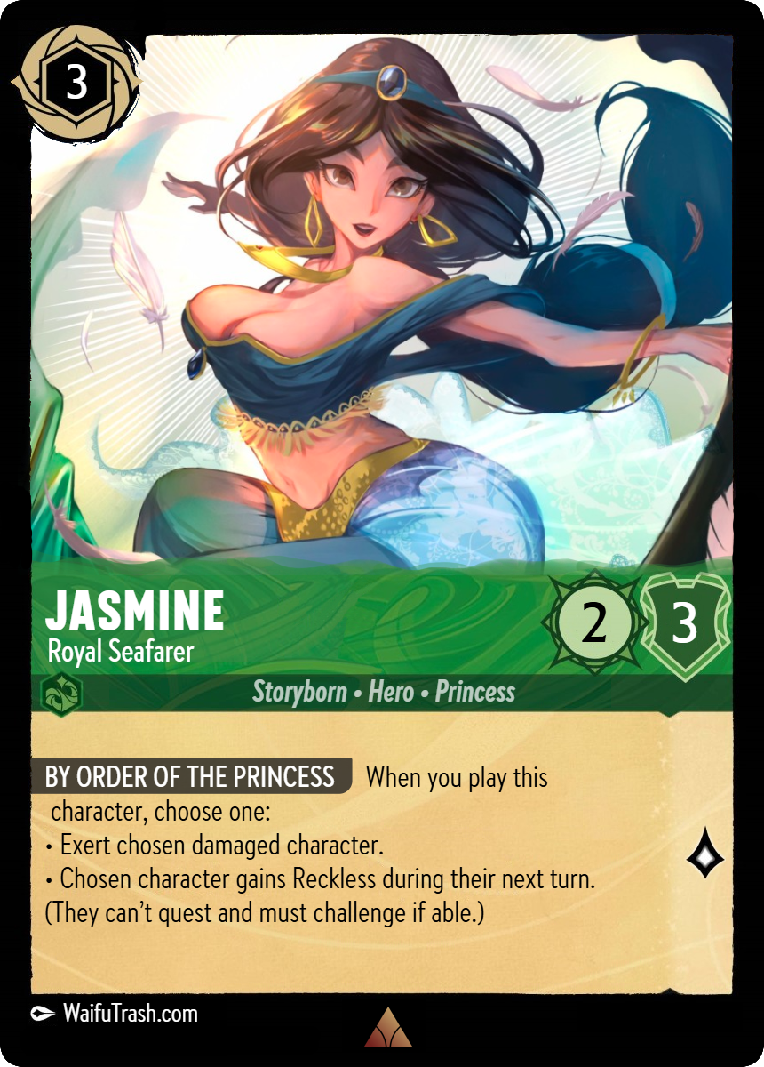 Jasmine Lorcana Waifu Trading Card Holofoil